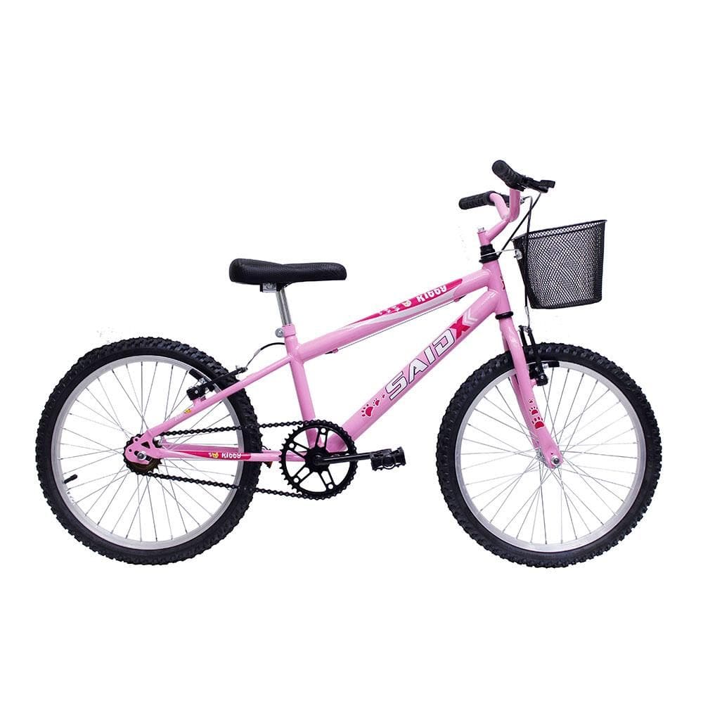 Bicicleta Aro 20 Infantil Feminina Com Cesta