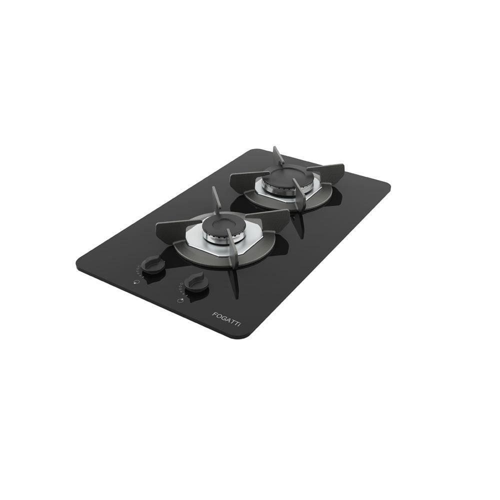 Cooktop Fogatti Safe Ferro Fundido 2 Bocas à Gás Preto Bivolt