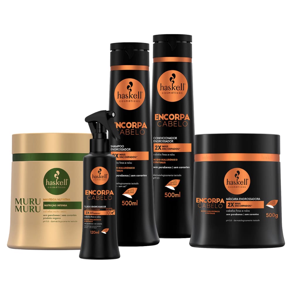 Kit Encorpa Haskell 500ml C/ 4 Itens + Máscara Murumuru 500g