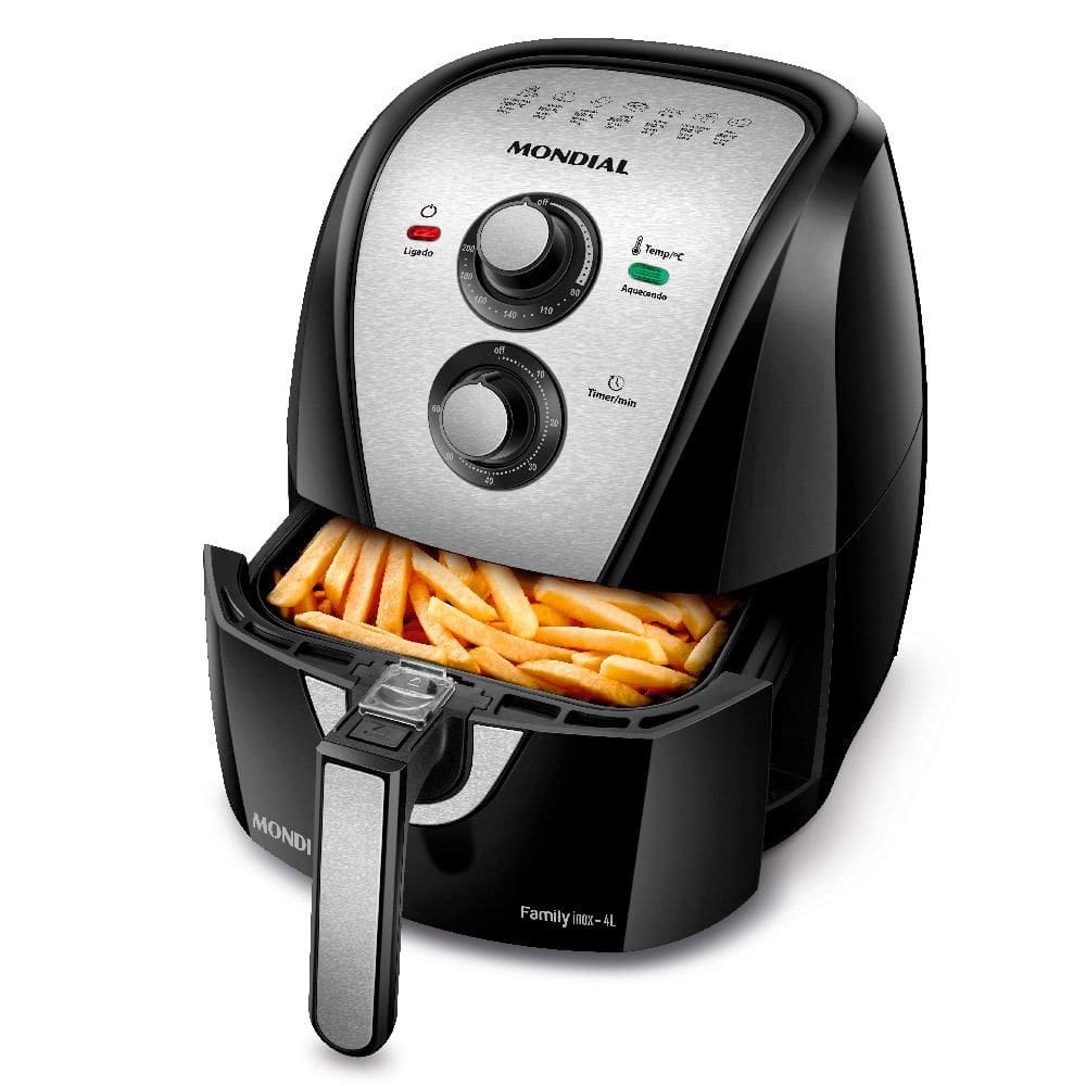 Fritadeira Elétrica Air Fryer 4L Mondial AFN40BI Preta 220V