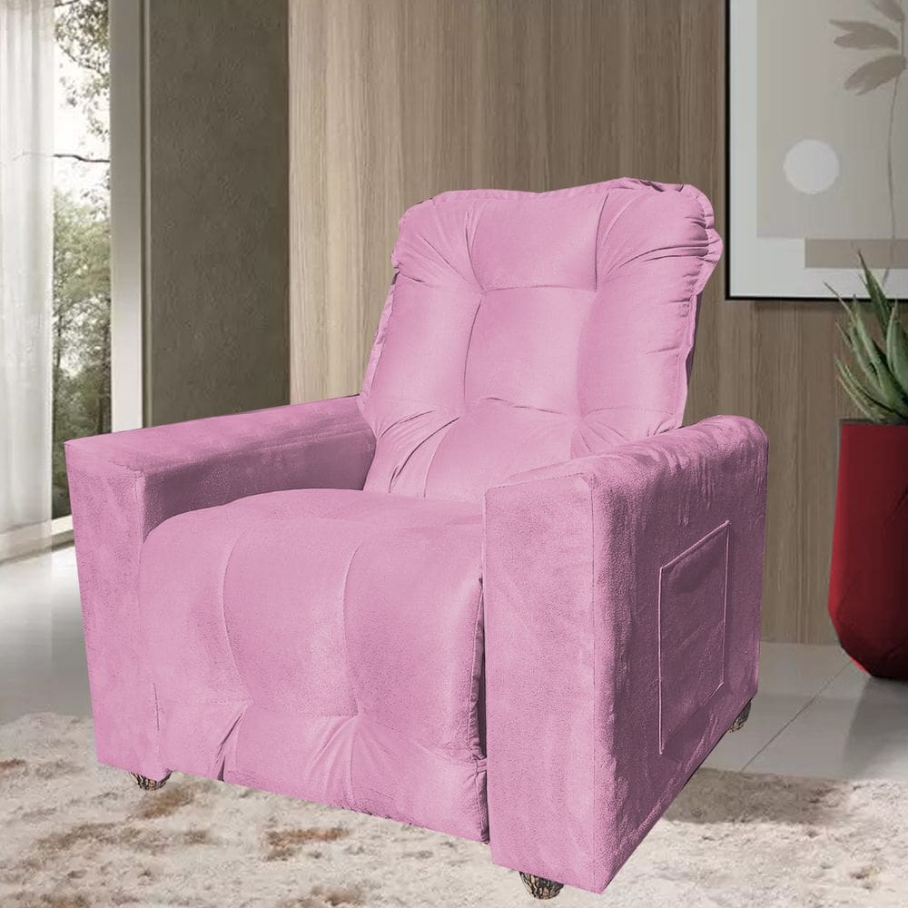 Poltrona Extensão De Cílios Reclinável Fiesta Rosa