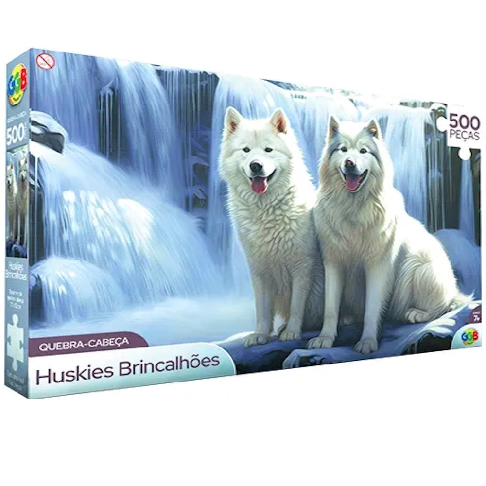 Quebra Cabeça Puzzle Huskies Brincalhoes 500 Peças