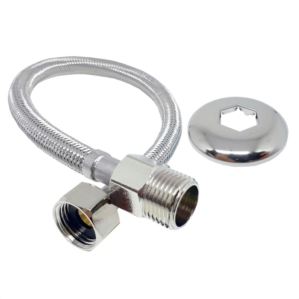 Rabicho Engate Flexivel Aço Inox Mx F 1,00M 1/2 Entrada Água