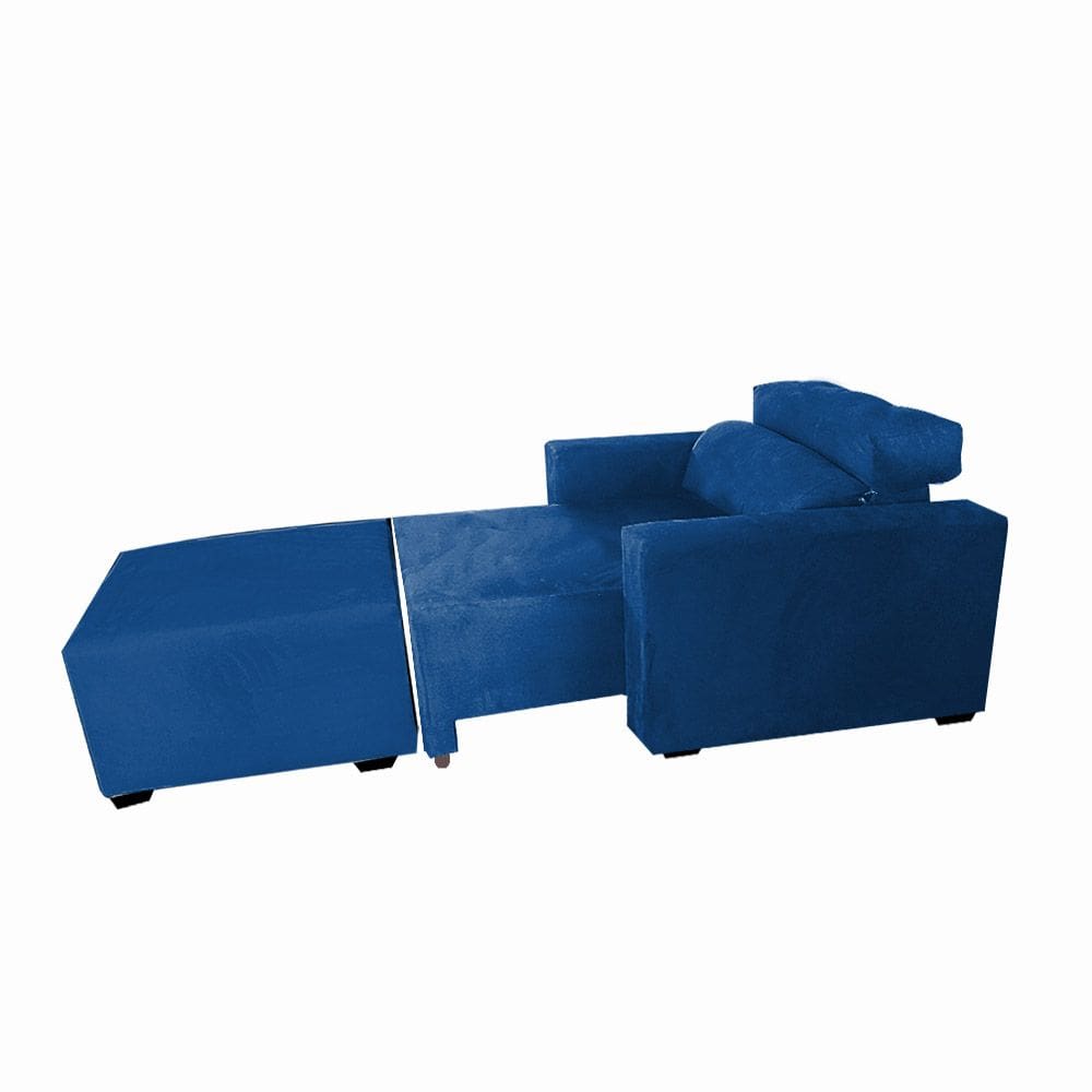 Poltrona Sofa Amamentação Retrátil e Reclinável Veneza + Puff Bella Marinho