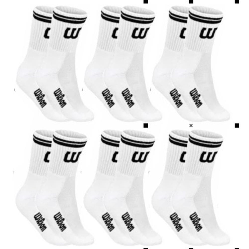 Kit 6 Meias Cano Alto Masculina Adulto Branca