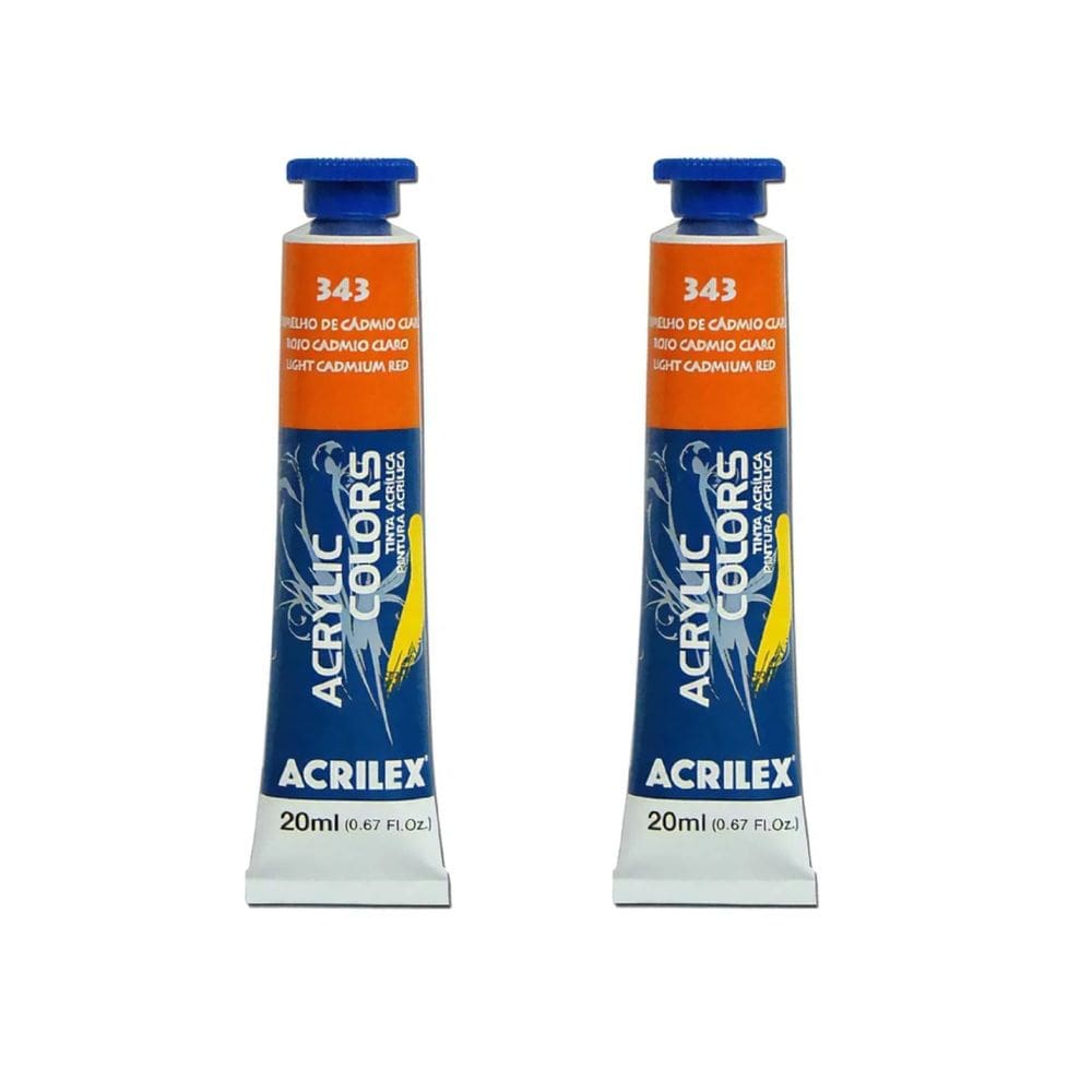 Tinta Acrilica Pintura Em Telas 2 Unidades 20Ml Acrilex