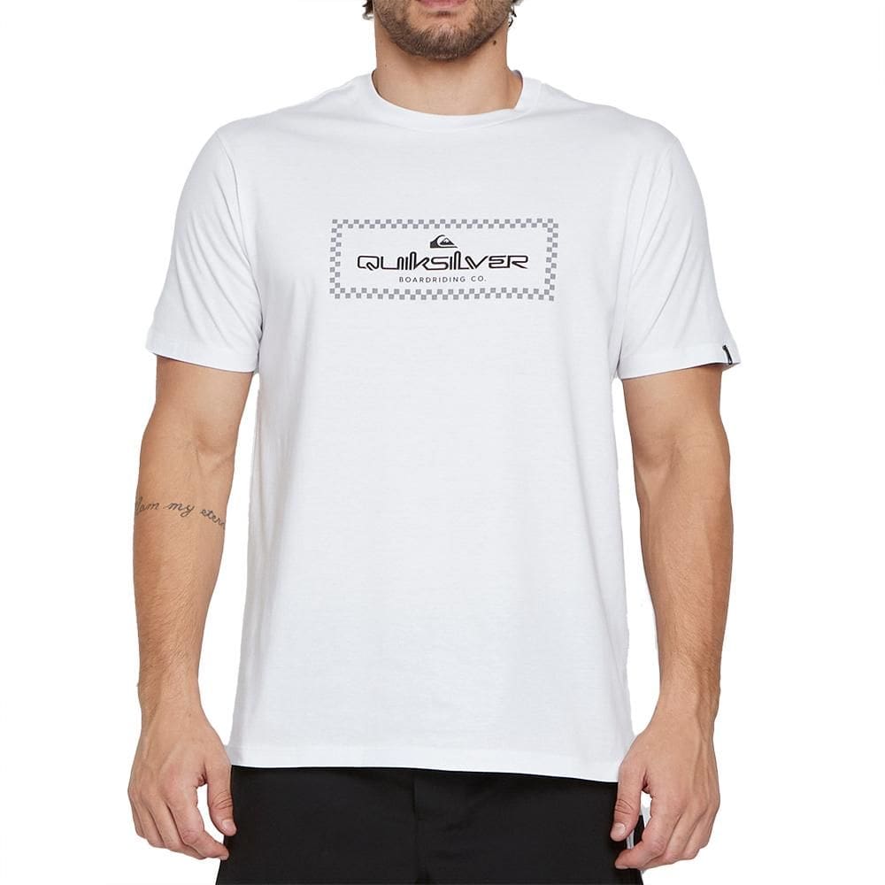 Camiseta Quiksilver Rain Check SM25 Masculina Branco