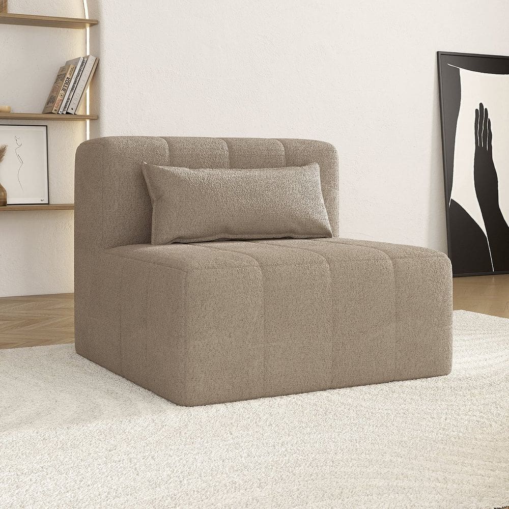 Poltrona Modular de Espuma Easybox Cabecasa Madeiramadeira Taupe