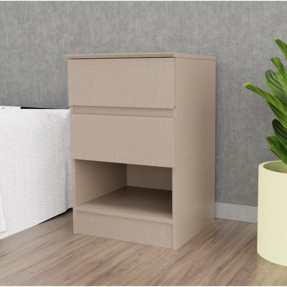 Mesa Cabeceira 2 Gavetas Aurora Marrom