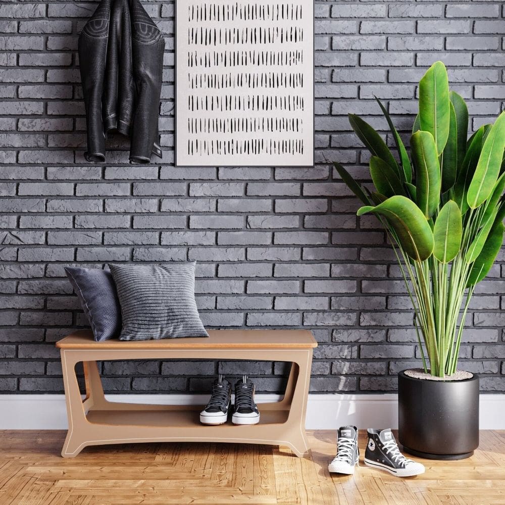 Sapateira para Quarto 100cm Chad 100% Mdf Marrom