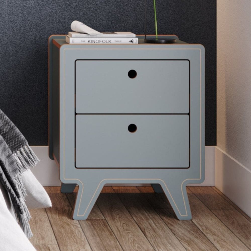 Mesa de Cabeceira 2 Gavetas - Janis Verde