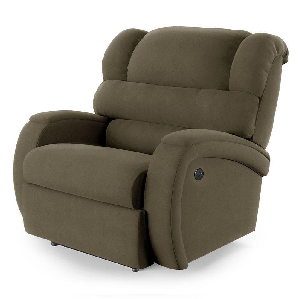 Poltrona Do Papai Reclinável Napoli Power Elétrica Usb Veludo Fh1 Cappucino