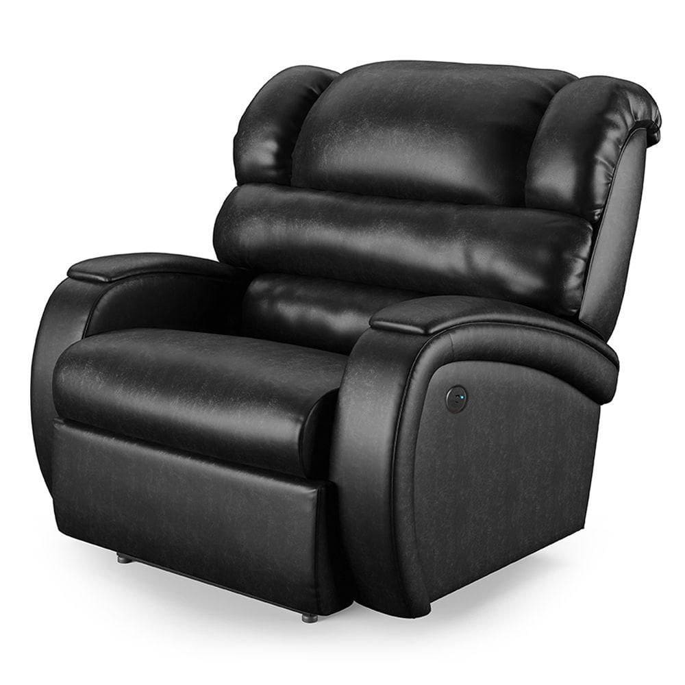 Poltrona Do Papai Reclinável Napoli Power Touch Usb Pu Preto Brilho Fh1