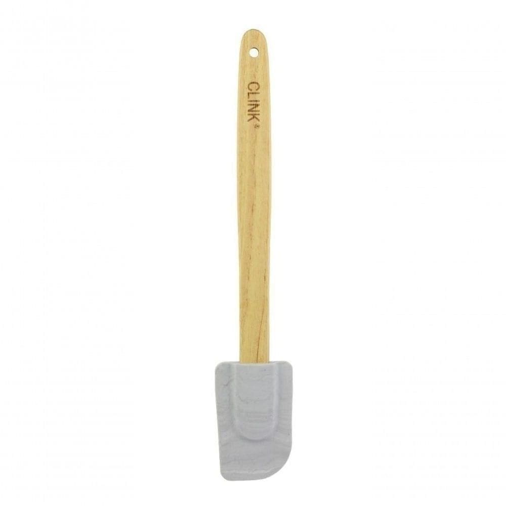 Espátula Em Silicone Mármore C/ Cabo Em Madeira 29x5cm Clink