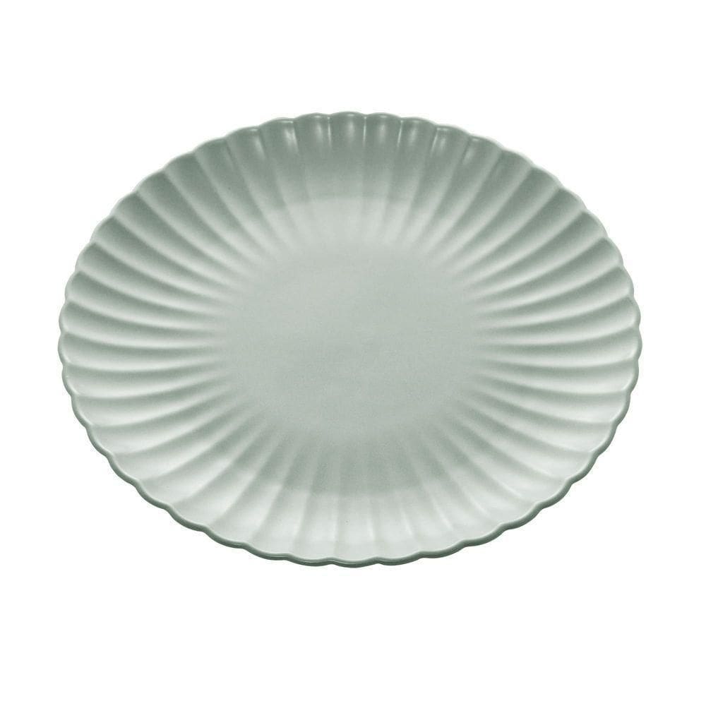 Prato Raso Em Porcelana Nórdica Menta 26cm Bon Gourmet