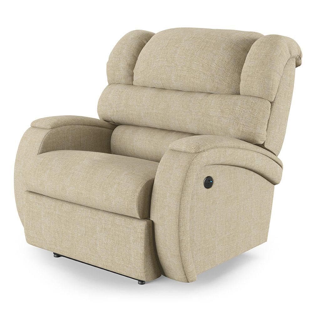 Poltrona Do Papai Reclinável Napoli Controle Power Elétrico Usb Linho Bege Fh1