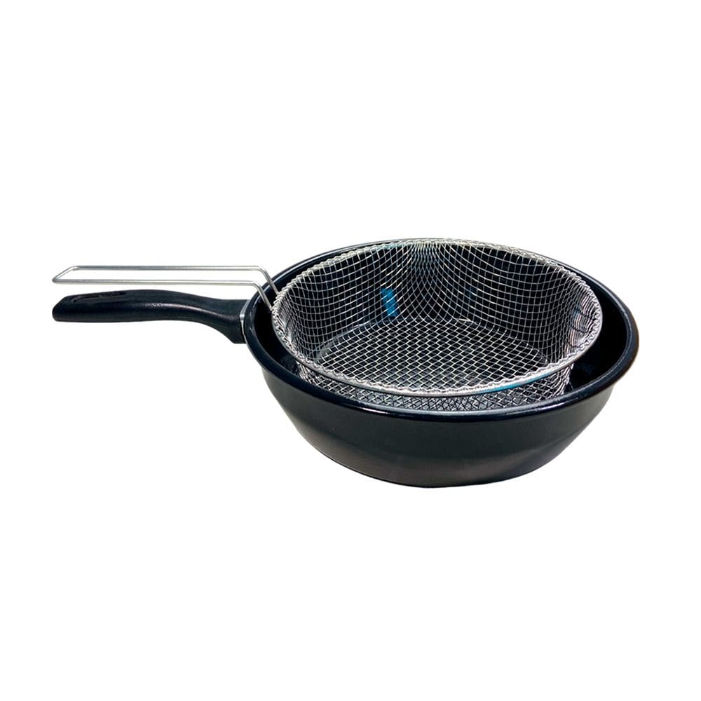 Frigideira Fritatudo Fritadeira Cesto 22cm Esmaltada Roa