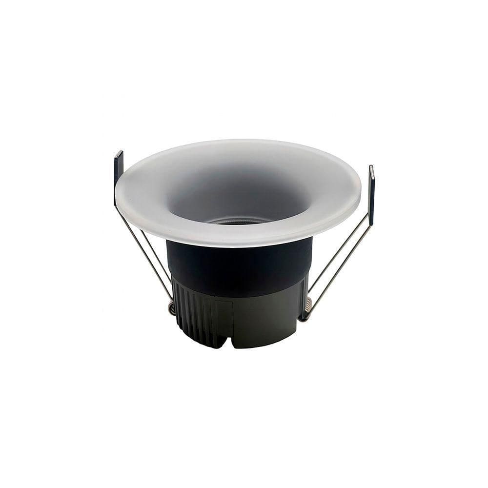 Spot De Embutir Nordecor Eton Mini Redondo Led Alto Irc 90 7w Bivolt Preto 3000k Luz Amarela 6549