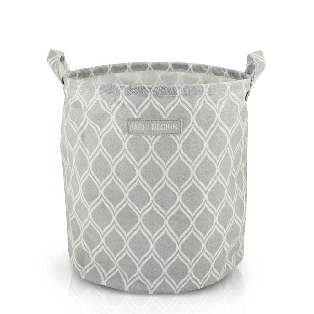 Cesto Para Roupa Suja- Brinquedos Tecido (m) - Linha Loft Cinza Claro