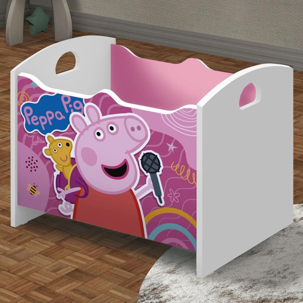 Baú Infantil Organizador Venezuela Rosa Branco