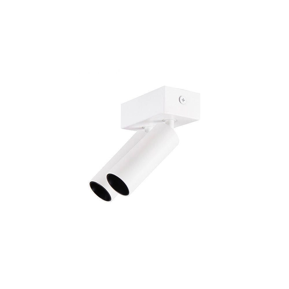 Spot Direcionável De Sobrepor Nordecor Kona Duplo Led Alto Irc 97 Bivolt Branco 2700k Luz Amarela 6585