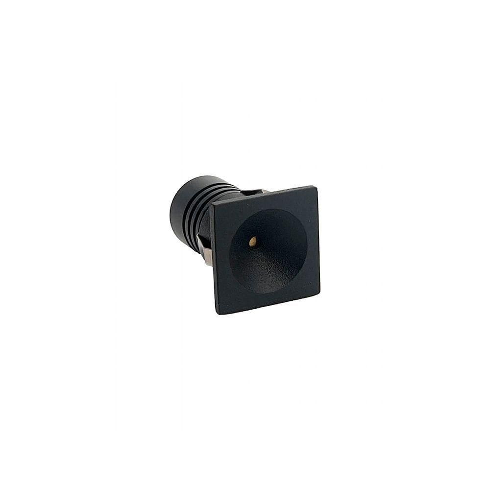 Spot De Embutir Nordecor Auko Ono Mini Quadrado Led Alto Irc 90 1w Bivolt Preto 3000k Luz Amarela 6535