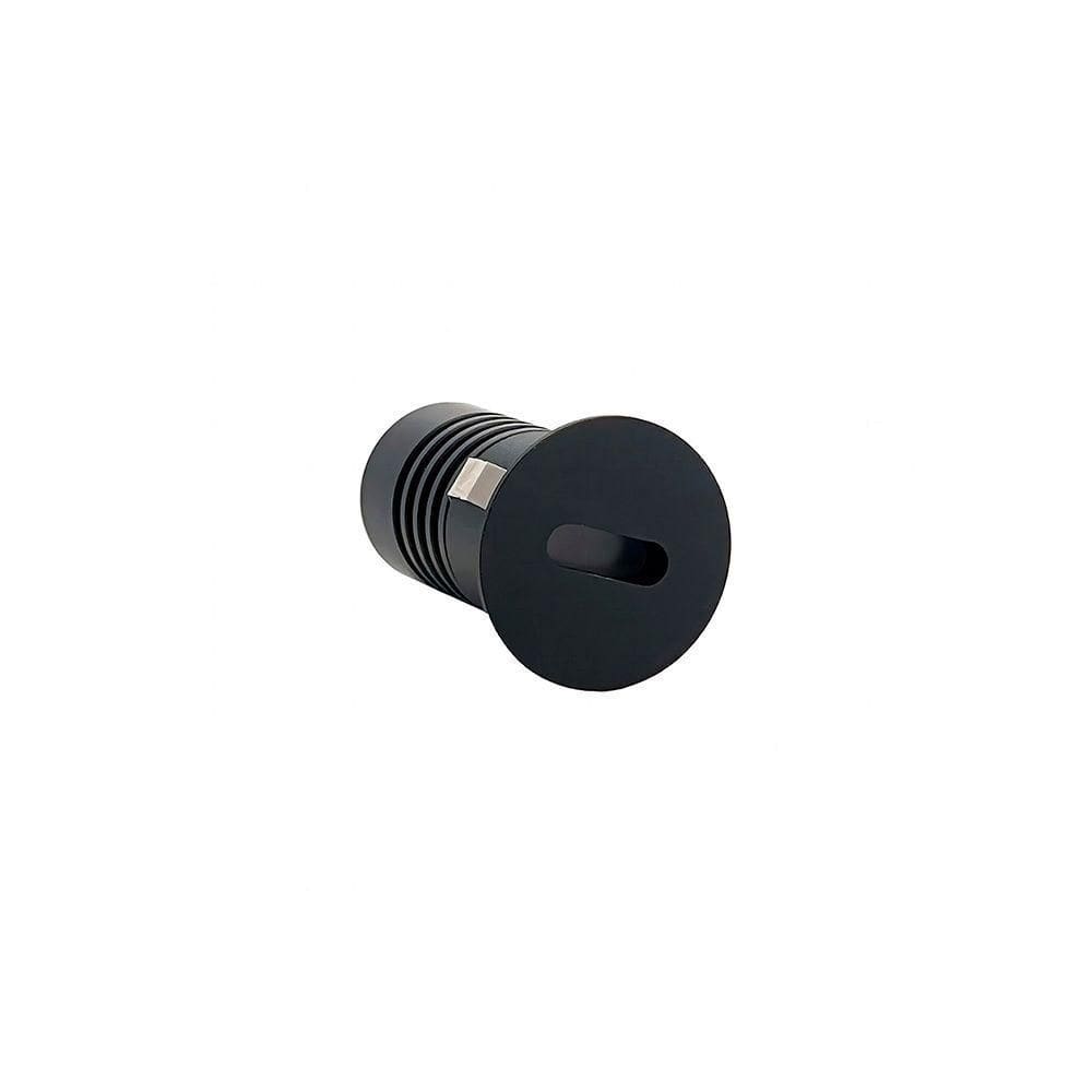 Spot De Embutir Nordecor Domy Ini Mini Redondo Led Alto Irc 90 1w Bivolt Preto 3000k Luz Amarela 6521