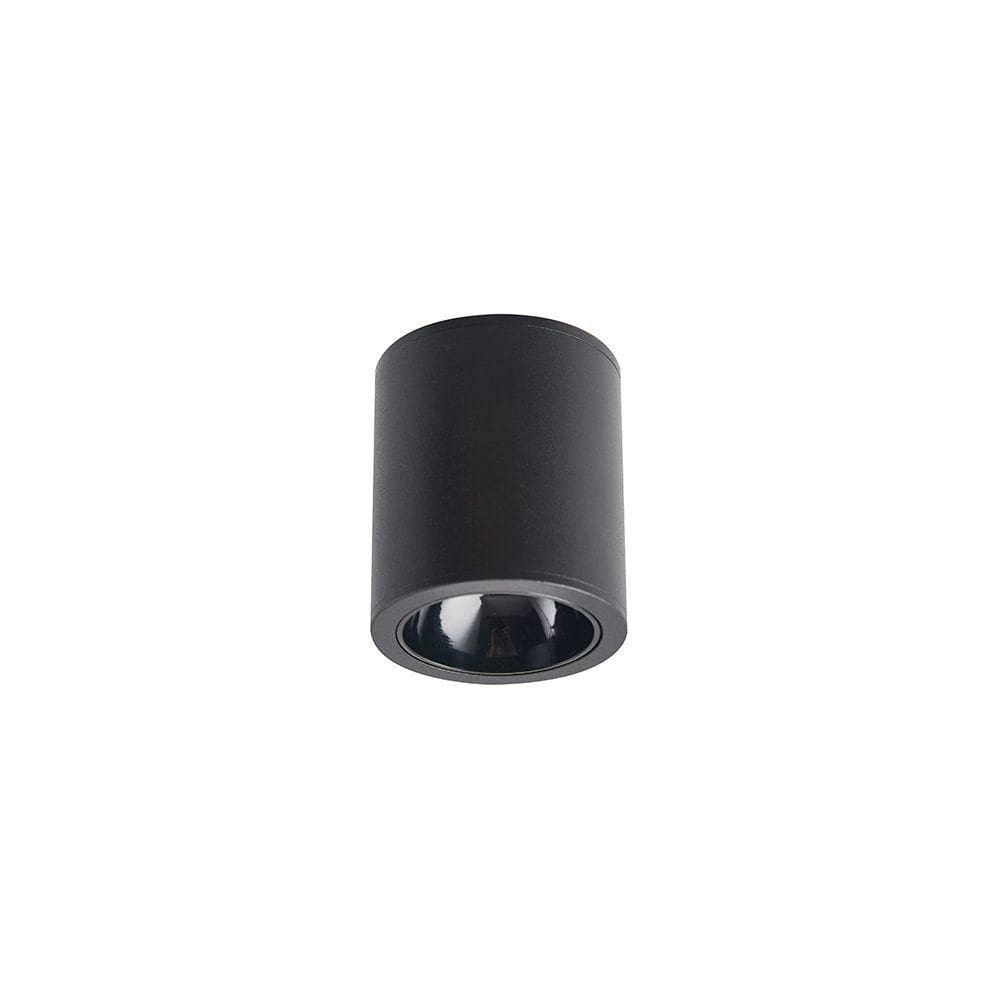 Spot De Sobrepor Nordecor Klor Gr Mini Redondo Led 5w Bivolt Preto 3000k Luz Amarela 6592