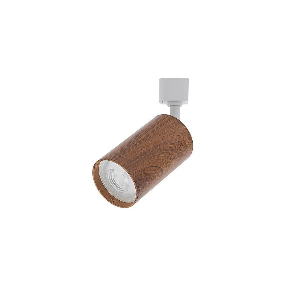 Spot Direcionável Para Trilho Eletrificado Nordecor Holzi Par20 E27 Bivolt Imbuia - Branco 6605