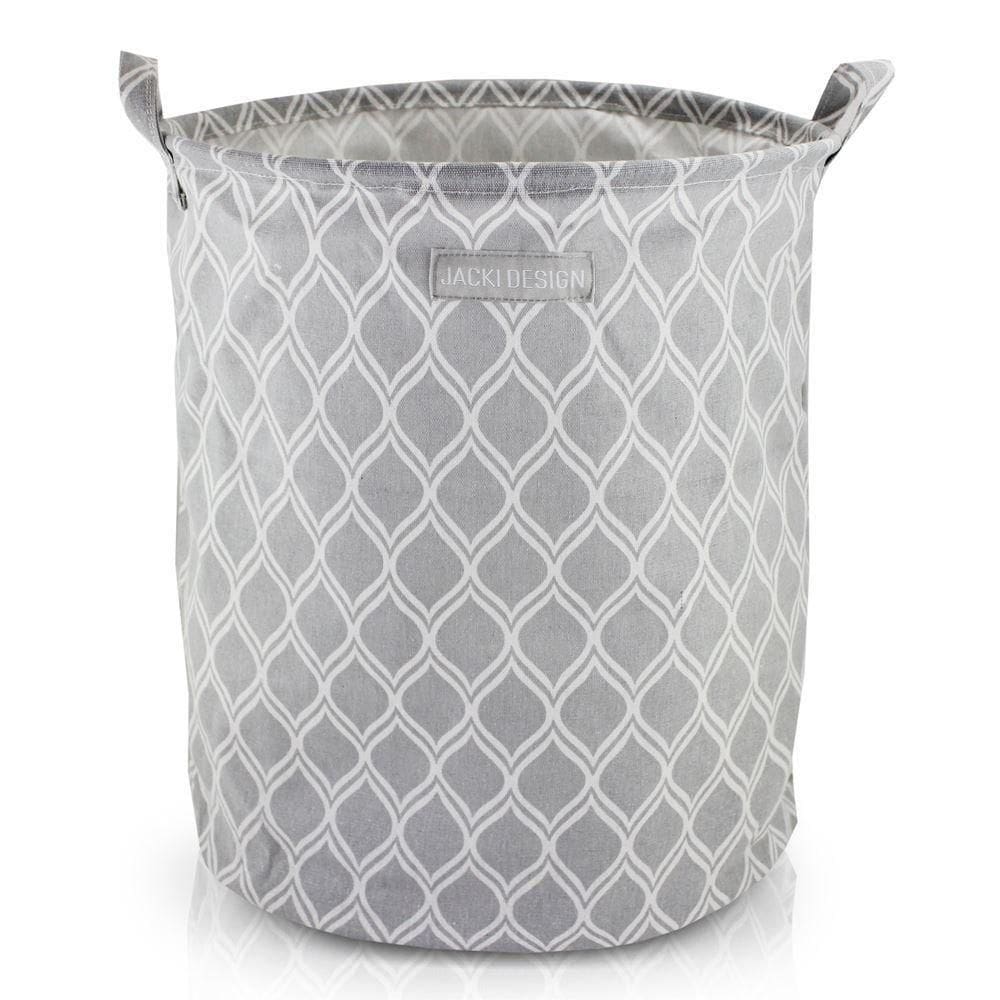 Cesto Para Roupa Suja- Brinquedos Tecido (g) - Linha Loft Cinza Claro