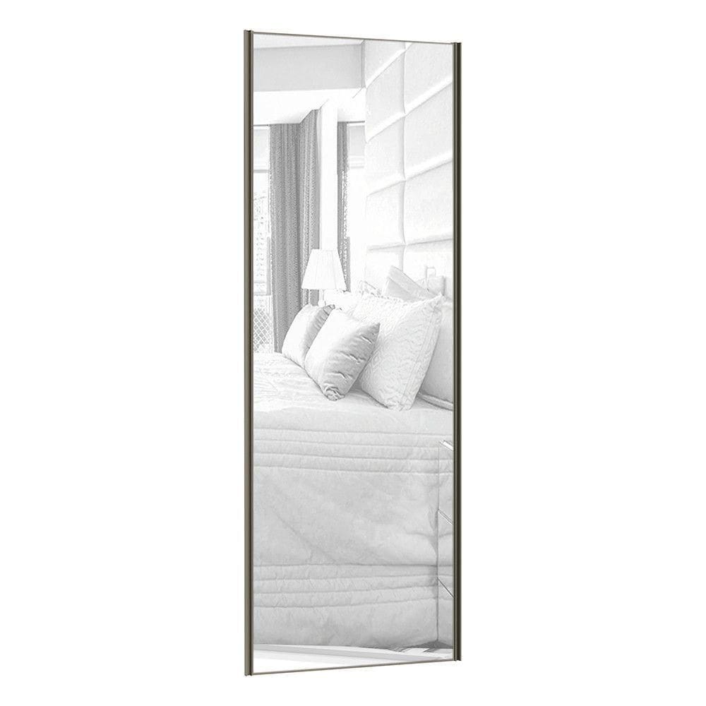 Porta 80cm Com Espelho Puxador Inox E Kit Ferragem
