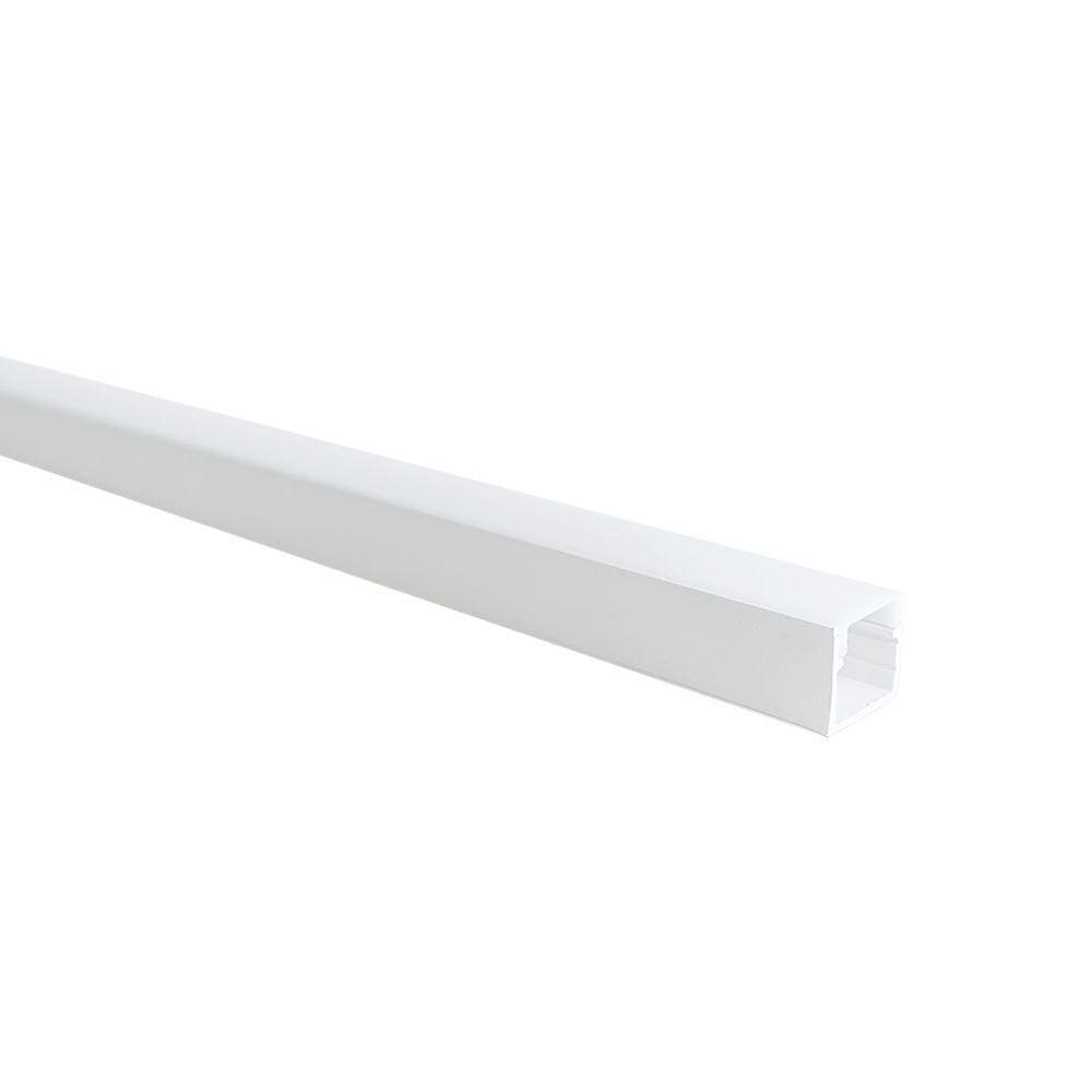 Perfil De Sobrepor Para Fita Led Blumenau Line Easy 17mm Com 2 Metros Branco Fosco
