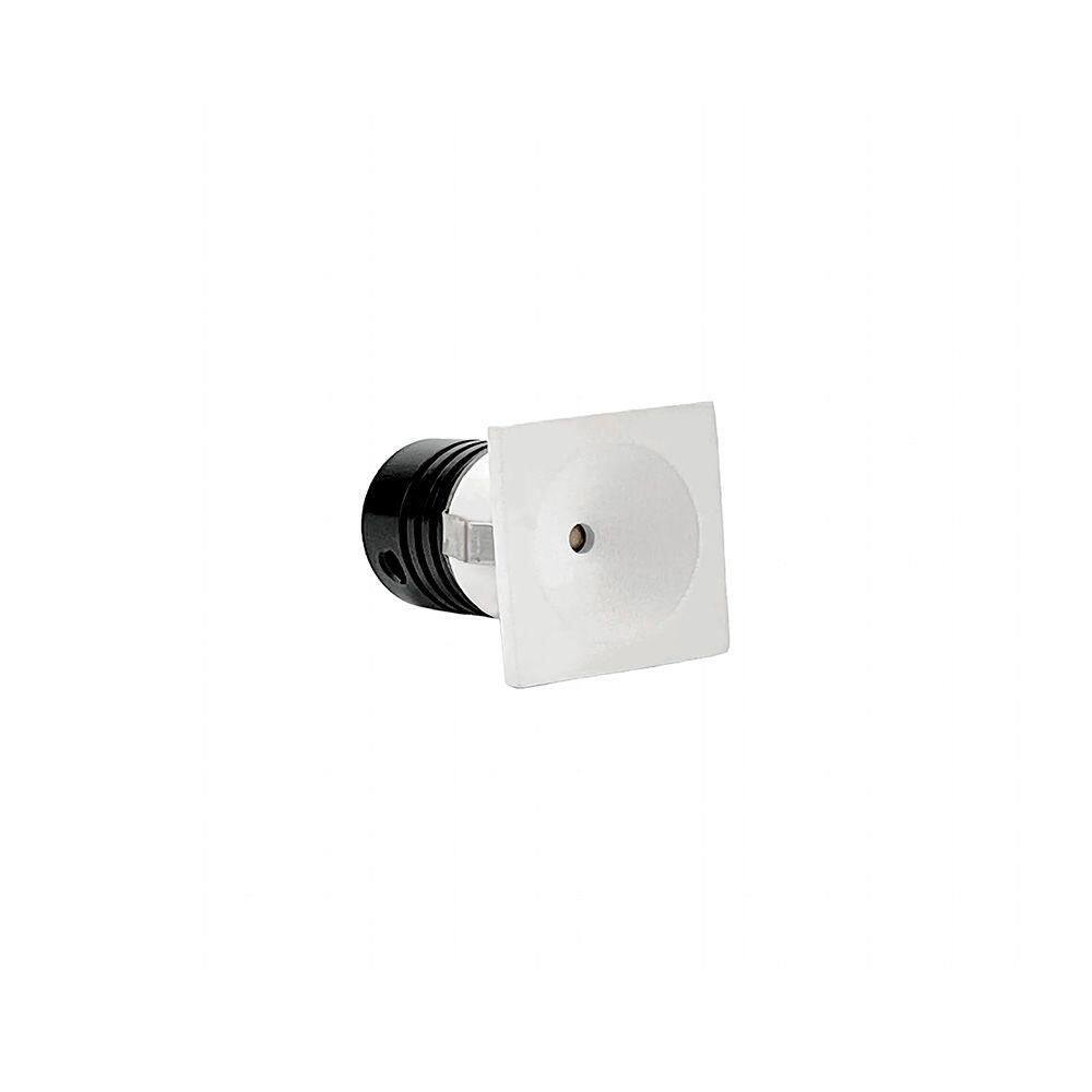 Spot De Embutir Nordecor Auko Ono Mini Quadrado Led Alto Irc 90 1w Bivolt Branco 3000k Luz Amarela 6534