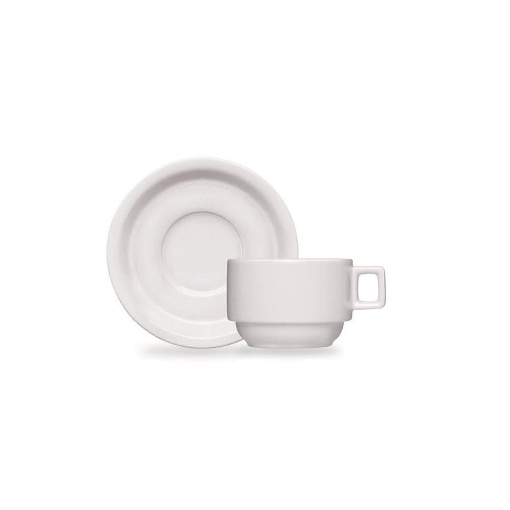 Conjunto 3 Xicaras Cha Com Pires Porcelana Barhotel Germer