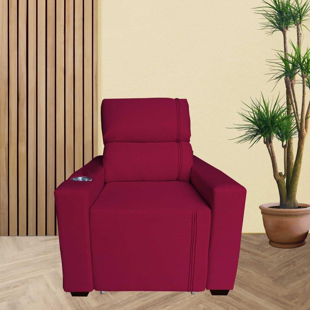 Poltrona Retratil e Reclinavel Com Porta Copo Maisa Vermelho