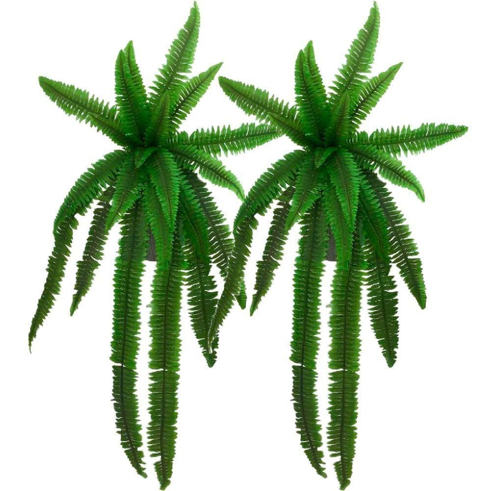 Kit 2 Planta Artificial Samambaia Ornamental Exótica 1,10m