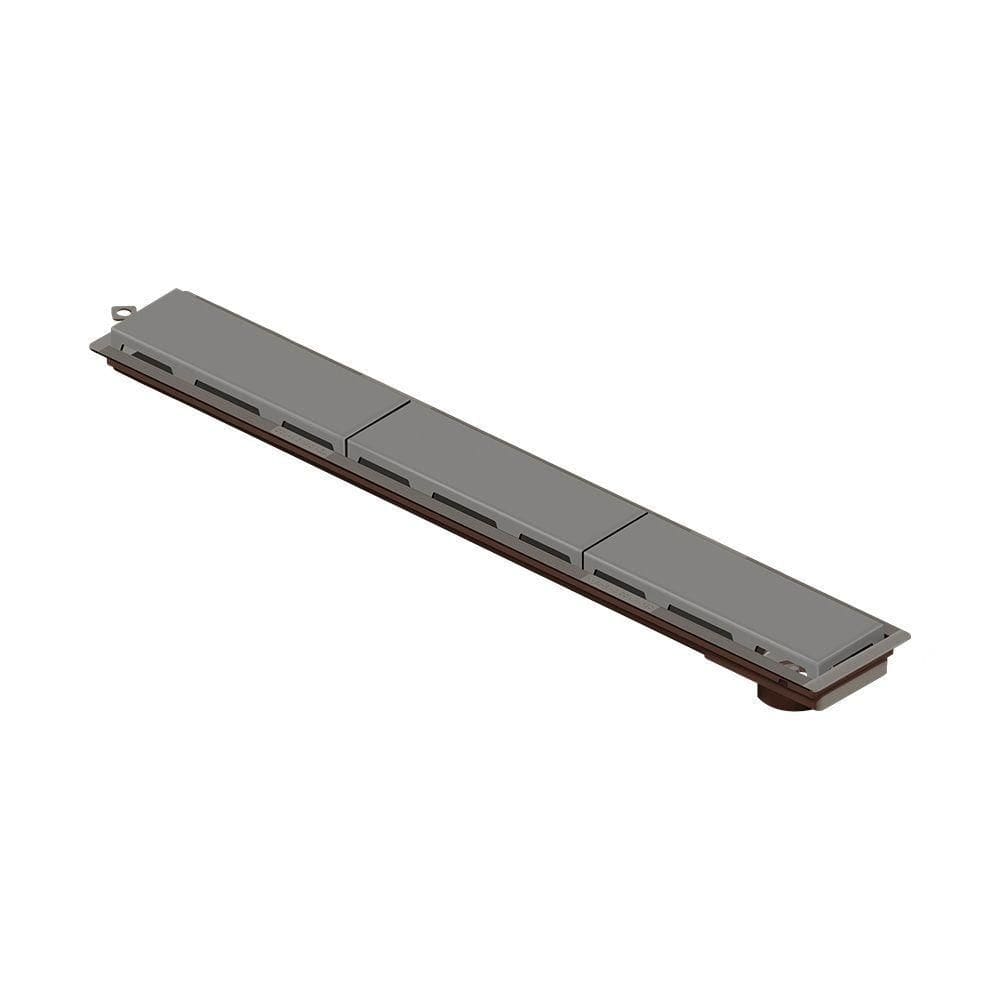 Ralo Linear Novii Sifonado 4234 75cm Saída Na Extremidade Com Tampa Cinza 4234