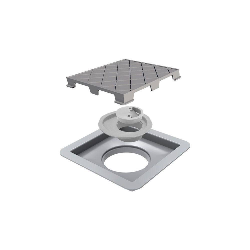 Ralo Linear Novii Seco Quadrado 4665 15x15 Com Tampa Oculta