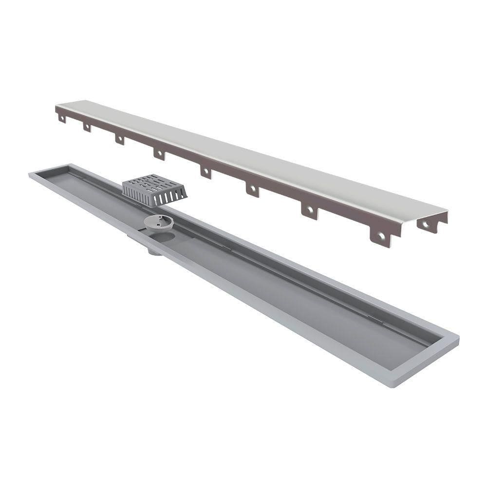 Ralo Linear Elleve Royal 117 90cm Com Tampa Inox Inox 117