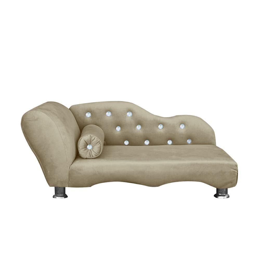 Cama Caminha Diva Pet Veludo Strass Capuccino Dvinn Capuccino