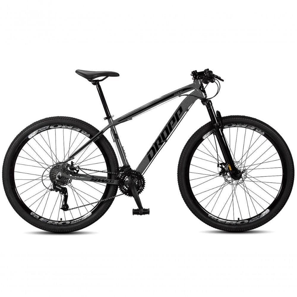 Bicicleta Aro 29 Dropp Sw 24 Vel Câmbio Shimano Quadro Alumínio Mtb Grafite+preto 17 Grafite+preto