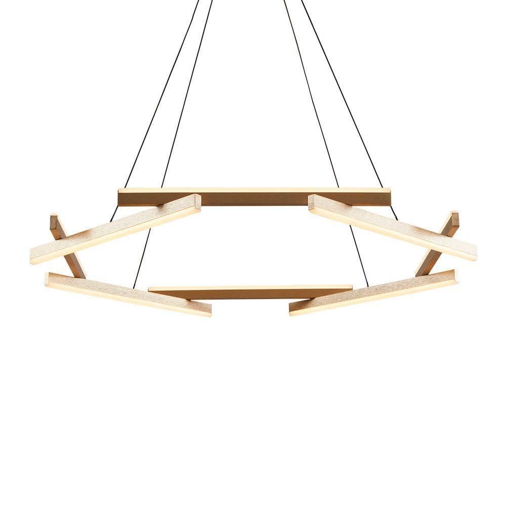 Lustre Pendente Nordecor Wida 2787 Preto - Ouro Champagne Led Bivolt Preto - Ouro Champagne 2787