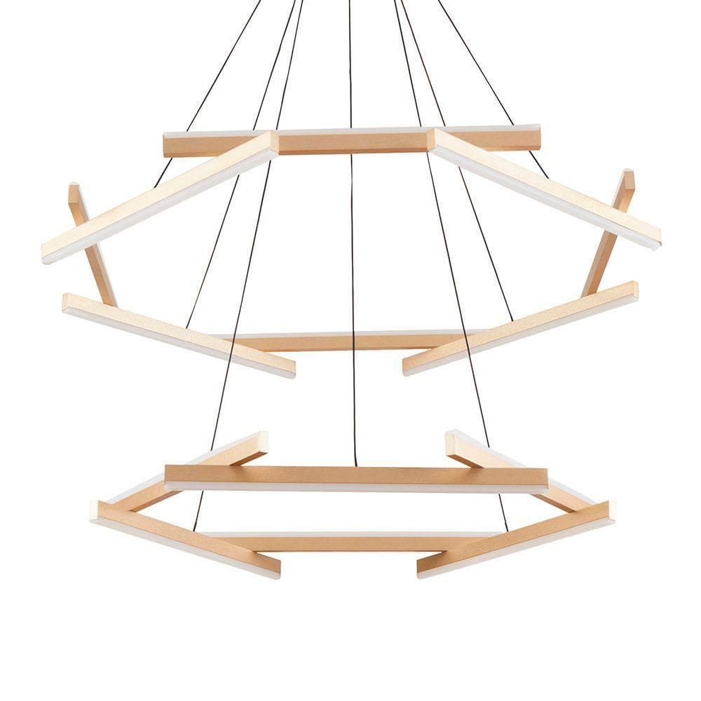 Lustre Pendente Nordecor Wida 2786 Preto - Ouro Champagne Led Bivolt Preto - Ouro Champagne 2786