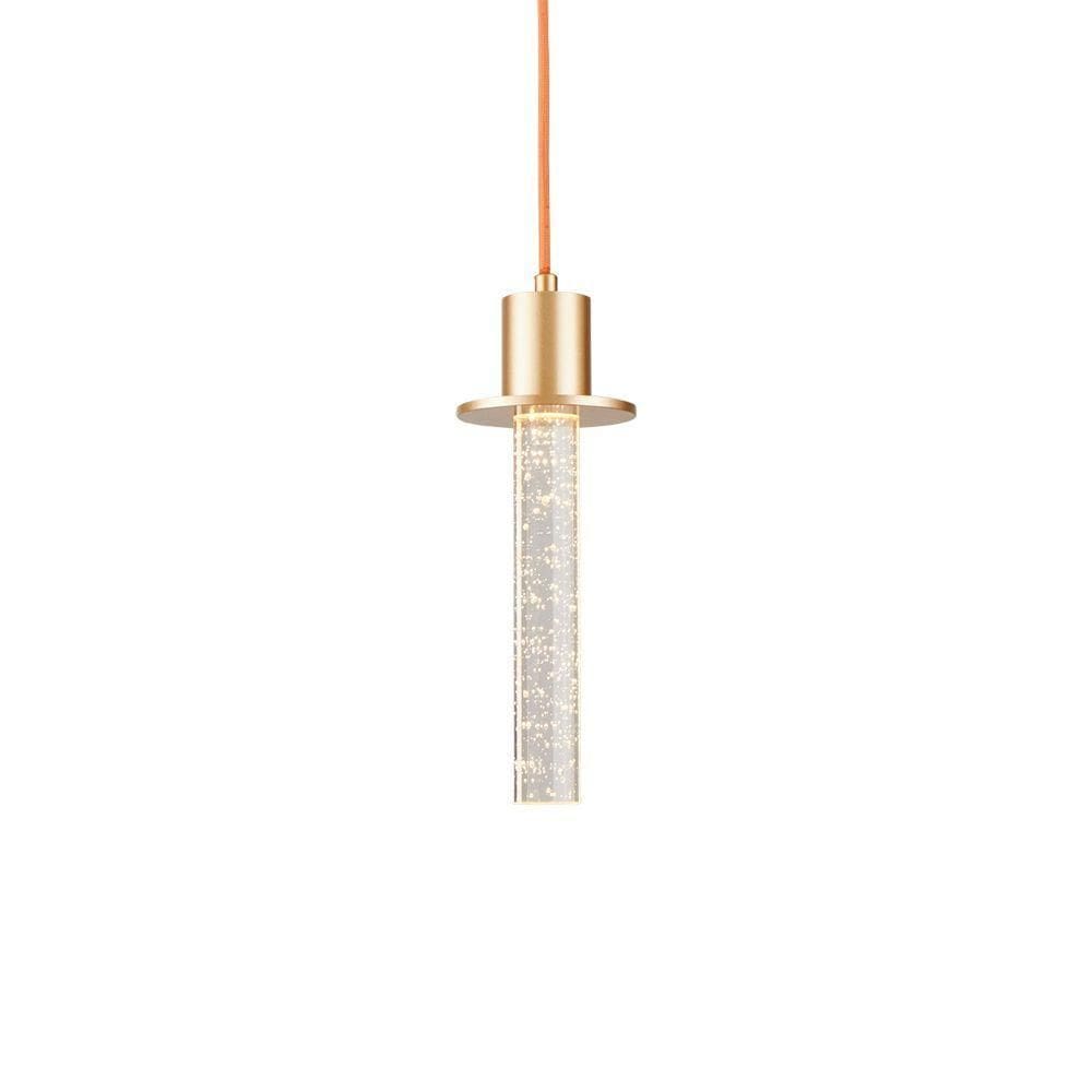Lustre Pendente Nordecor Kalu 2766 Dourado Fosco Led Bivolt Dourado Fosco 2766