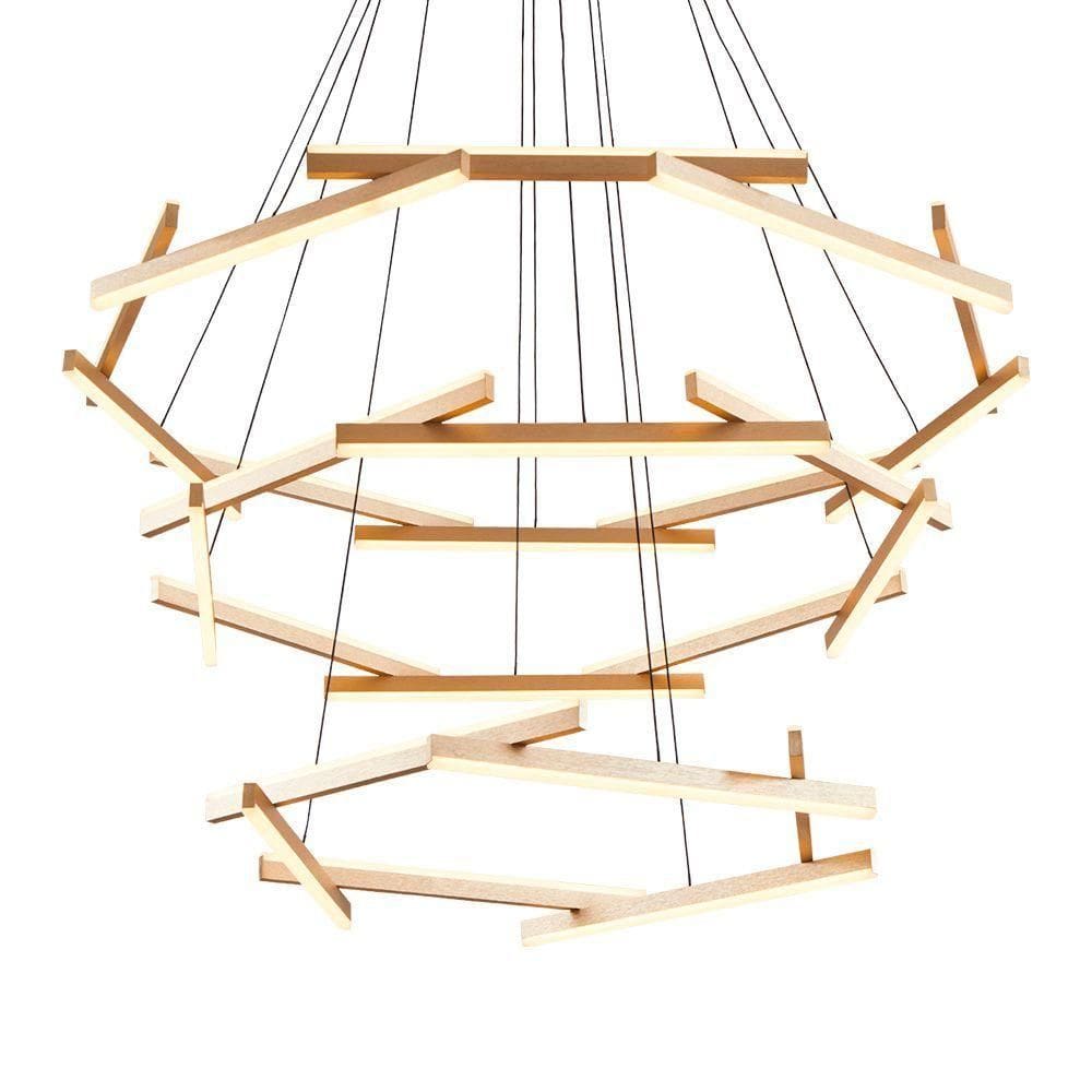 Lustre Pendente Nordecor Wida 2785 Preto - Ouro Champagne Led Bivolt Preto - Ouro Champagne 2785