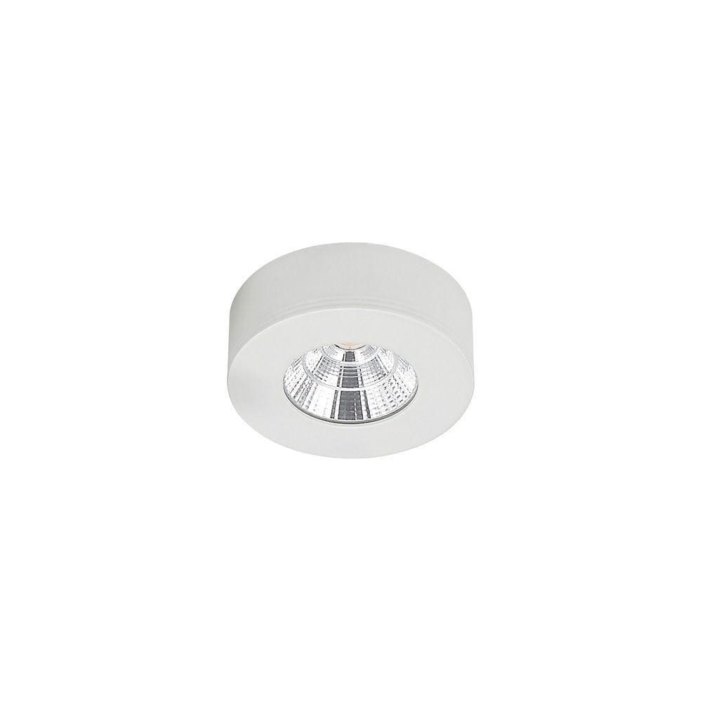 Spot De Sobrepor Nordecor Asis Redondo Led 5w Bivolt Branco 3000k Luz Amarela