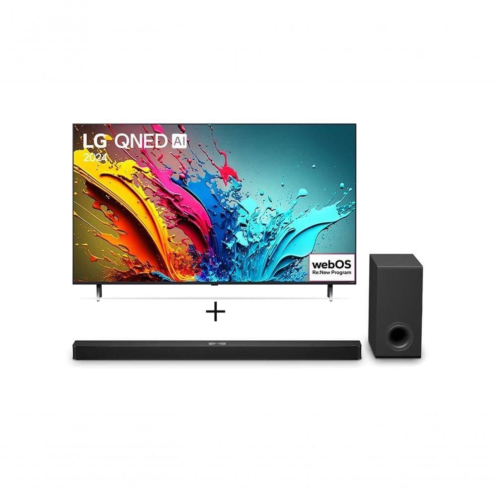 Combo Smart TV LG QNED AI 4K QNED85 86&quot; 2024 + Soundbar LG S90TY