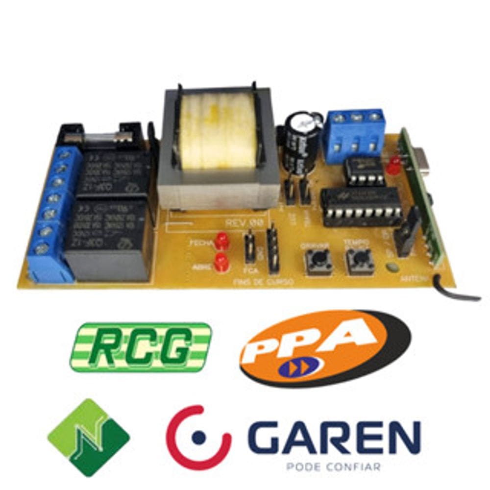 Placa Central De Motor Portão Eletrônico Universal PPA RCG Garen Seg Rossi Peccinin
