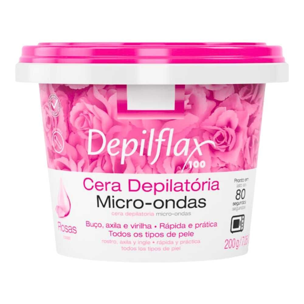Cera Microondas Rosas Depilflax 200g