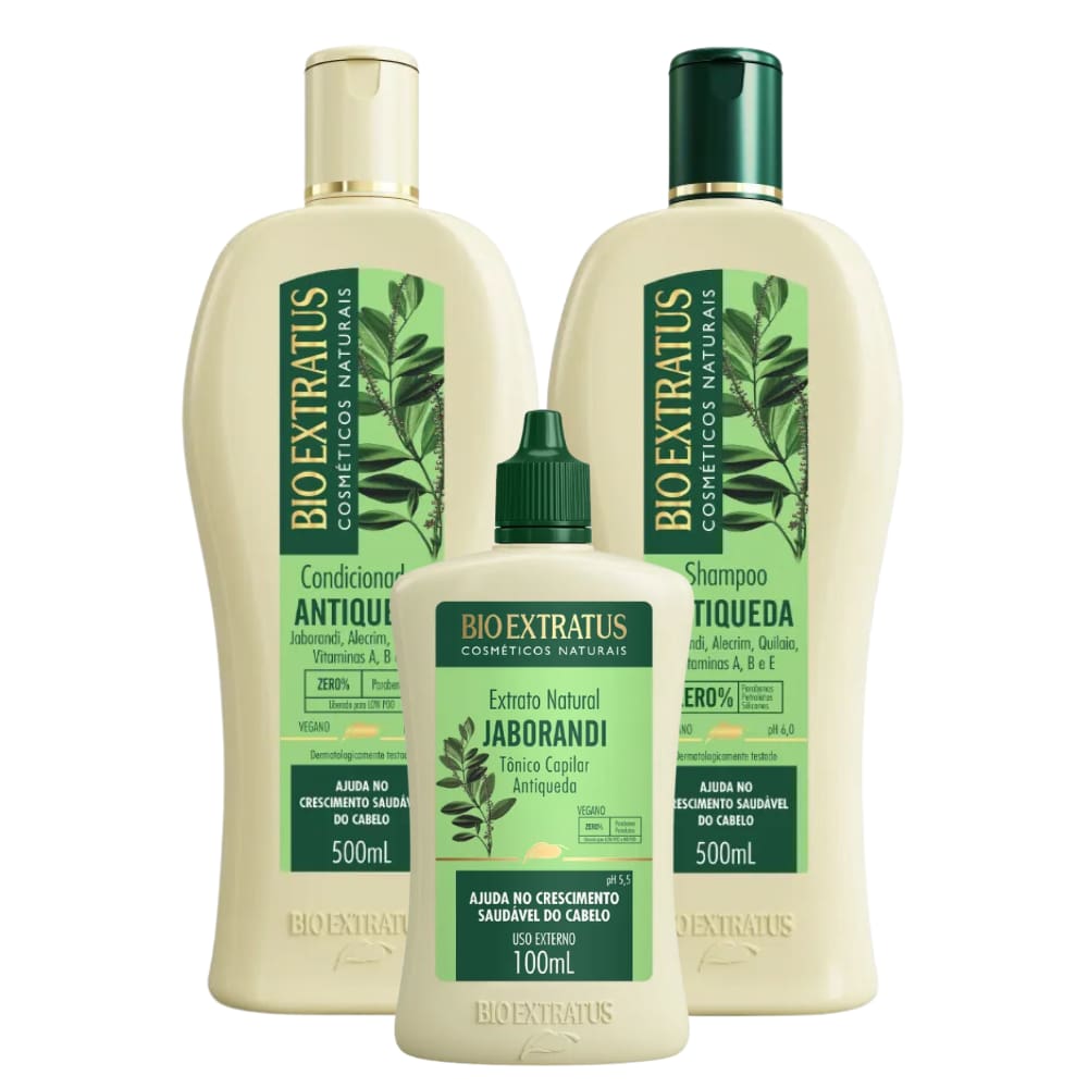 Kit Bio Extratus Antiqueda Jaborandi 500mL Sh. Cond e Tônico